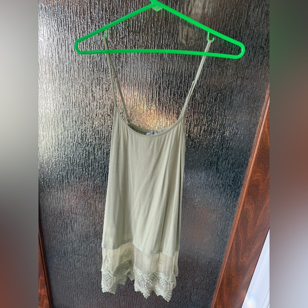 ✨ Grace & Lace Lace Extender Cami – Olive Green – Size M